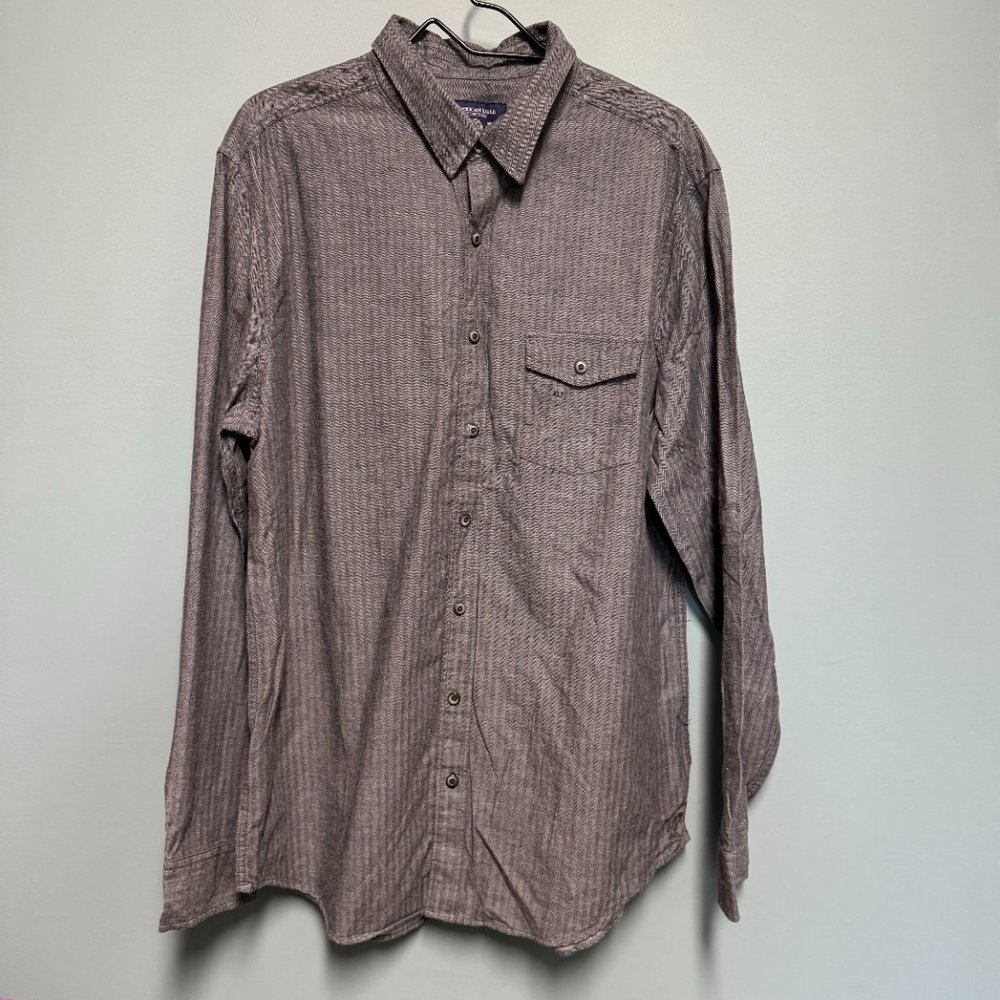 American Eagle Mens Gray Long Sleeve Flannel Shirt XLT NWT - Picture 1 of 11